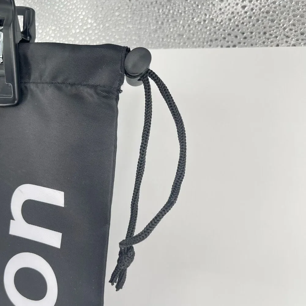 Lululemon Black Drawstring Storage Bag Shoe Gym Travel Pouch New